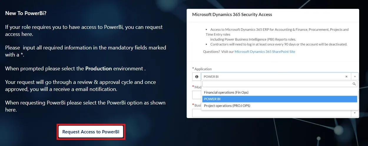 PowerBI Registration